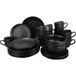 SILVERCREST® Service de vaisselle, 24 pièces. (Noir)