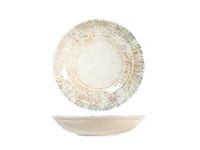 H&H Eris multifunctionele borden van porselein, 25 cm, modern design, elegant, voor het serveren van gerechten, beige
