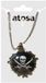 Atosa Accessoires de carnaval/déguisement Bijoux pirates / Halloween - collier crâne avec épées - plastique - enfants/adultes