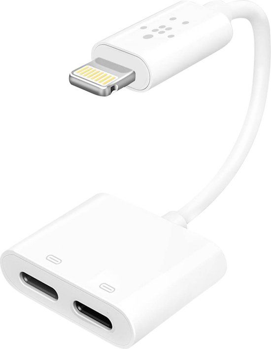 Belkin Lightning Rockstar™ audio en oplaad kabeladapter - Wit