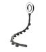 DigiPower Twist 3" flexibele ringlamp met 10 zuignappen voor optimale grip op pc, laptop, tablet en spiegel, zwart