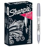Sharpie permanente metallic markers | fijne punt | zilver | doos van 12