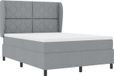 vidaXL Boxspringbed met hoofdeinde, lichtgrijs, 160 x 200 cm, gestoffeerd