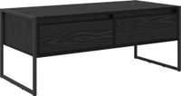 vidaXL Salontafel Zwart Eiken 100 x 46 x 40 cm Bewerkt Hout