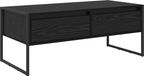 vidaXL Salontafel Zwart Eiken 100 x 46 x 40 cm Bewerkt Hout