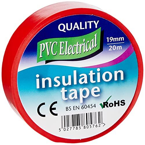 Mercury Mercury ETRP8 | 19 mm x 20 meter elektrische isolatietape | rood, 1 rol/S