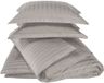 De Witte Lietaer Zygo Dekbedovertrek Atmosphere 140x220 cm + Kussensloop 60x70 cm Taupe Gestreept Katoen