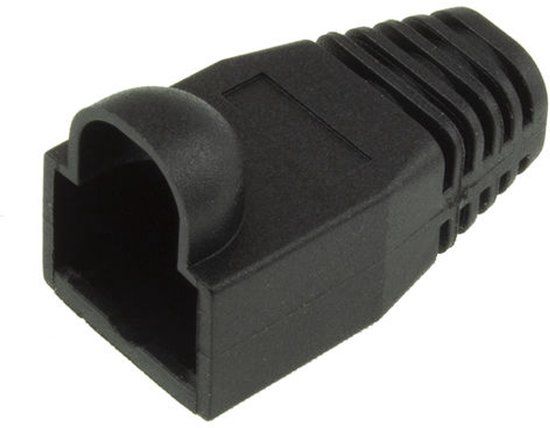 ACT RJ45 zwarte tule voor 5,5 mm kabel