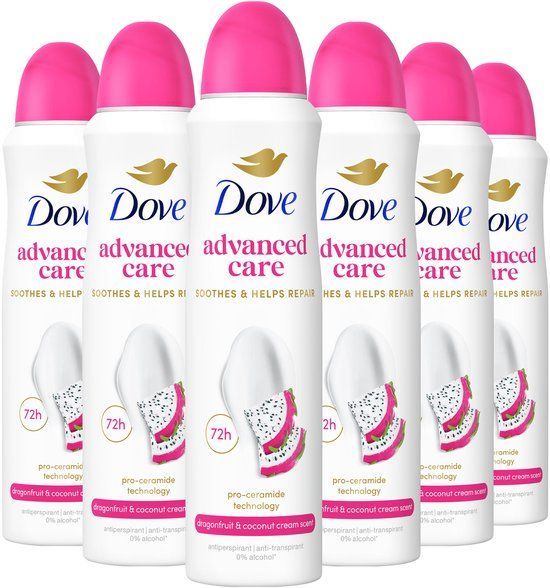 Dove Advanced Care Dragon Fruit & Coconut Cream Anti-Transpirant Deodorant Spray - 6 x 150 ml