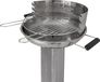 StarTech Roestvrijstalen kolengrill - Kolengrill met zuil - Weerbestendig - Verchroomd rooster in hoogte verstelbaar - Asbak - Ventilatieschuif - Piezo-ontsteking - Blauw