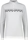 CMP Vrouwentrui met lange mouw, ronde hals, rits, regular fit, XXL, polyester, gestipt, bianco