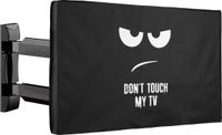 kwmobile Outdoor TV Cover 55 inch TV Cover voor Buiten - Weerbestendig Outdoor TV Display Flat Screen Protector TV Behuizing - Wit/Zwart