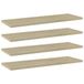 VidaXL Wandschappen 4 st 60x20x1,5 cm spaanplaat sonoma eikenkleurig