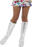Smiffys GoGo Boot Covers Kostuum Schoenhoezen - Zilverkleurig
