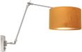 Steinhauer Wandlamp Prestige Chic 8111ST - Acier avec abat-jour en velours doré
