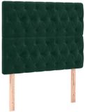 vidaXL Hoofdbord Donkergroen Fluweel 100x7x118/128 cm
