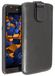 mumbi Echt leren hoesje compatibel met Sony Xperia E4g hoes leer tas case wallet, zwart