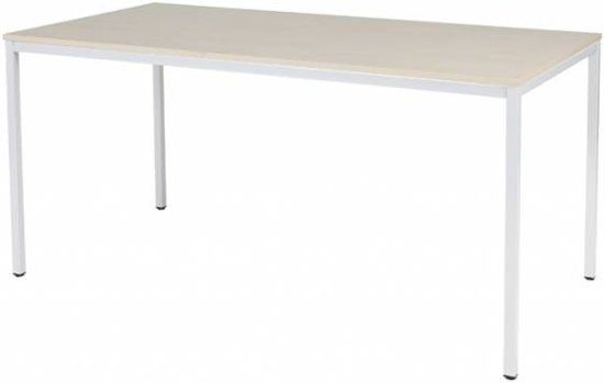Schaffenburg Bureau - Domino Basic tafel VH 160x80 le 25mm - wit frame