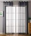 Gardinenbox 203322 Set van 2 gordijnen met inslagringen, transparant, voor woonkamer, voile, met loodband, H x B 225 x 140 cm, zwart