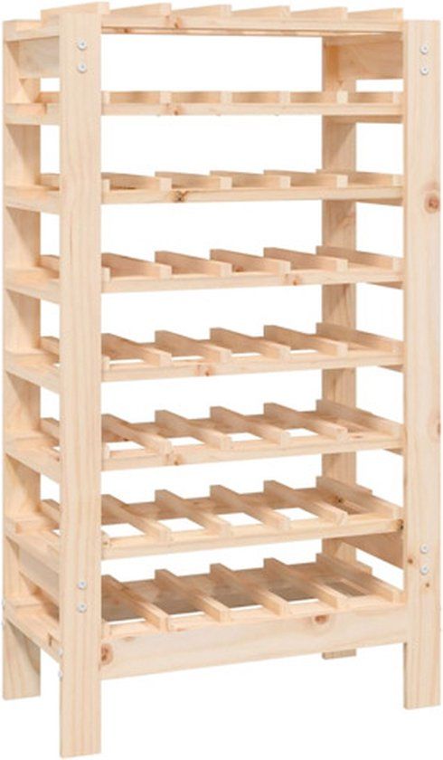 vidaXL Wijnrek - Massief Grenenhout - 61,5x30x107,5 cm