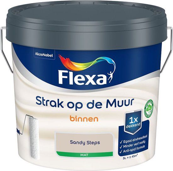 Flexa Strak op de Muur Muurverf Mat - Sandy Steps - 5 L