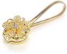 Allecto - Clip magnétique pour rideau - Design fleur en cristal - Couleur or