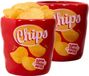 Cook Concept Chips bowl / bucket - 2x - red - ceramic - 15 x 13 cm