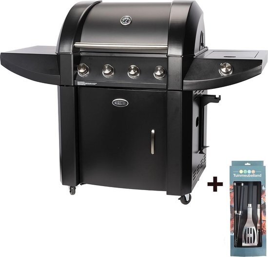 Boretti Robusto gasbarbeque / antraciet, grijs / metaal / rechthoekig