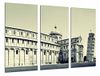 Fotodruk Monumento City Italië Fotodruk Monumento City Italië, Catedral Toren Pisa, Sepia Totale grootte: 97 x 62 cm XXL