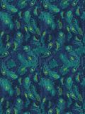 Décopatch papier nr. 722 verpakking met 20 vellen (395 x 298 mm, ideaal voor uw papiermachés) donkerblauw, pauwveer