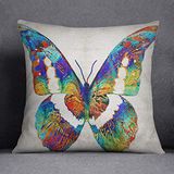 Bonamaison Decoratief Kussenhoes, Nieuw Ontwerp/Makkelijk in Onderhoud, Kussensloop met Verborgen Ritssluiting, Maat: 45x45 Cm - Ontworpen en Geproduceerd in Turkije