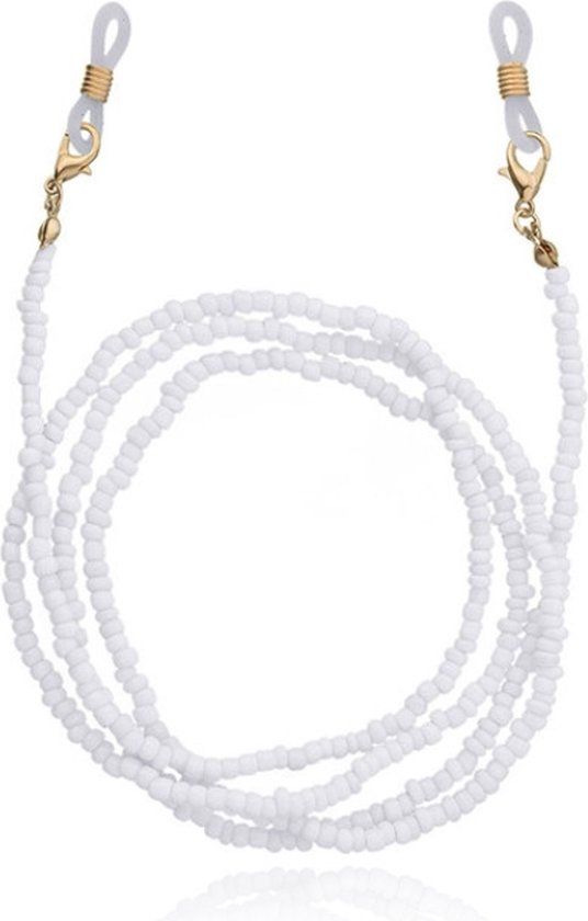 Deja Jewels Wit Koord voor Zonnebril of Leesbril met Kraaltjes