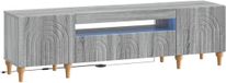vidaXL meuble TV LED ALKMAAR 153 x 35 x 43 cm gris Sonoma