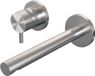 Brauer Brushed Edition Robinet de lavabo encastré avec bec droit et rosaces Modèle B2 Inox brossé PVD