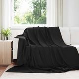 vidaXL - Dekentjes - 6 stuks - Zwart - 270 x 240 cm - Fleece