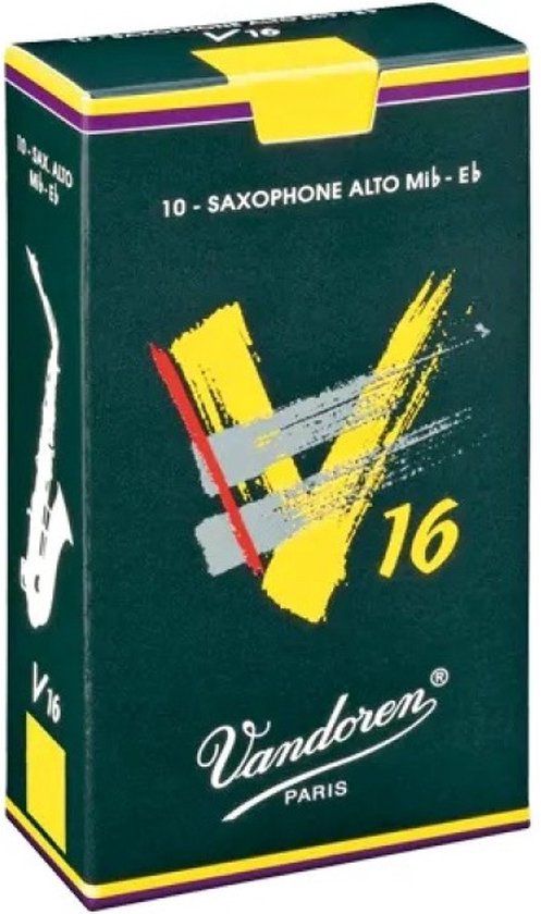 Vandoren V16 Alto Saxophone Reeds - Box of 10 - 1.5 Strength