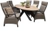 Buitengewoon Boet Edison Paruguay Diningset Antraciet 6-persoons