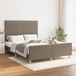 Maison Exclusive - Cadre de lit sans matelas, couleur taupe, 140x200 cm, rembourré