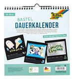 folia 23690 kalender voor het hele jaar, 23 x 24 cm, zwart/zilver