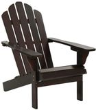 vidaXL Adirondack Tuinstoel Hout Bruin Inclusief Kussen