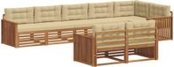 vidaXL Bankset voor buiten, 8-delig, naturel en beige