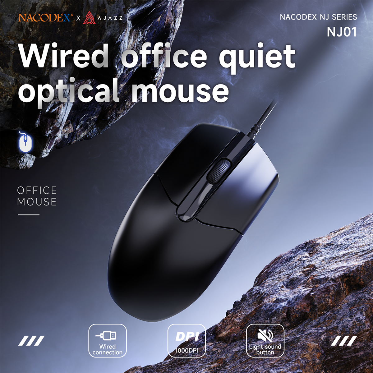 AJAZZ NJ01 Stille optische muis