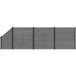 Vidaxl Ensemble de clôture 619 x 186 cm WPC et aluminium gris