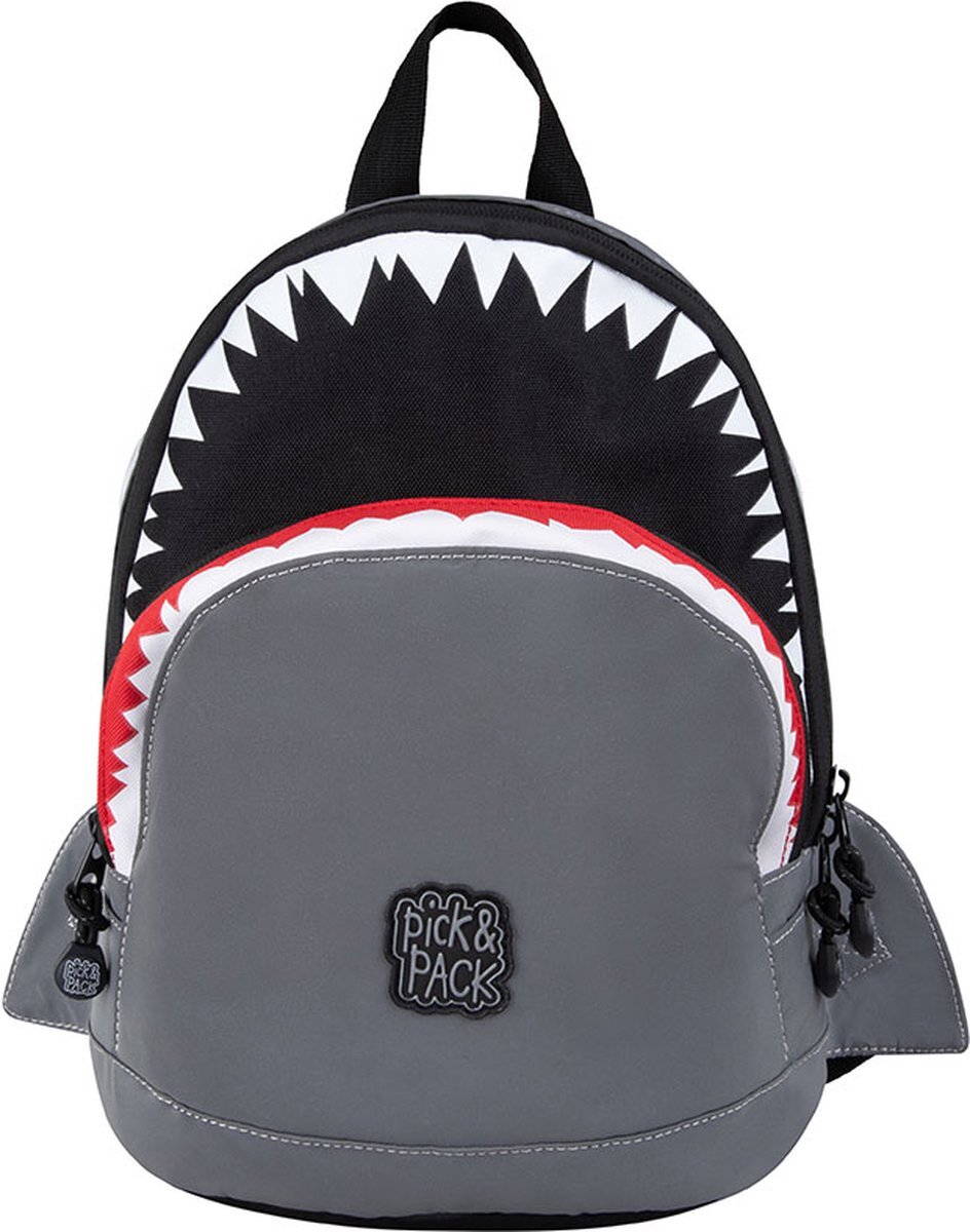 Pick Pack Shark rugzak met logopatch