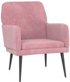 vidaXL Fauteuil 62x79x79 cm fluweel roze
