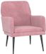 vidaXL Fauteuil 62x79x79 cm fluweel roze