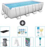 Bestway Rechthoekig Power Steel Zwembad - 488 x 244 x 122 cm - Grijs