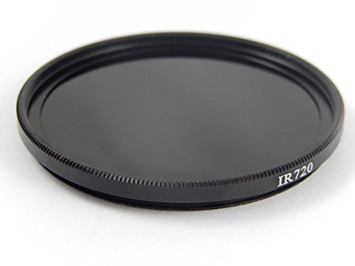 VHBW Universeel infrarood filter 720nm voor compatibel met cameralens met 77mm filterdraad - circulaire IR-filter, zwart