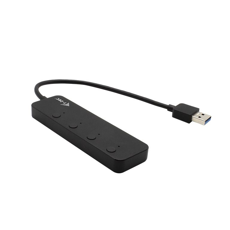 i-tec USB 3.2 Gen 1 (3.1 Gen 1) Type-A Hub - 4 Port - 5 Mbit/s - Black