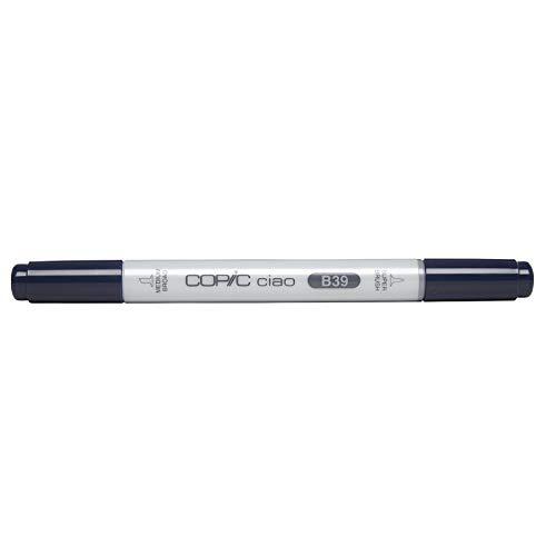 Copic Ciao marker type B - 39, Prussisch Blue, veelzijdige lay-outmarker, op alcoholbasis, met een middelbrede en een penseelpunt